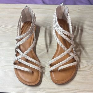 Carlos by Carlos Santana Braided White Sandals